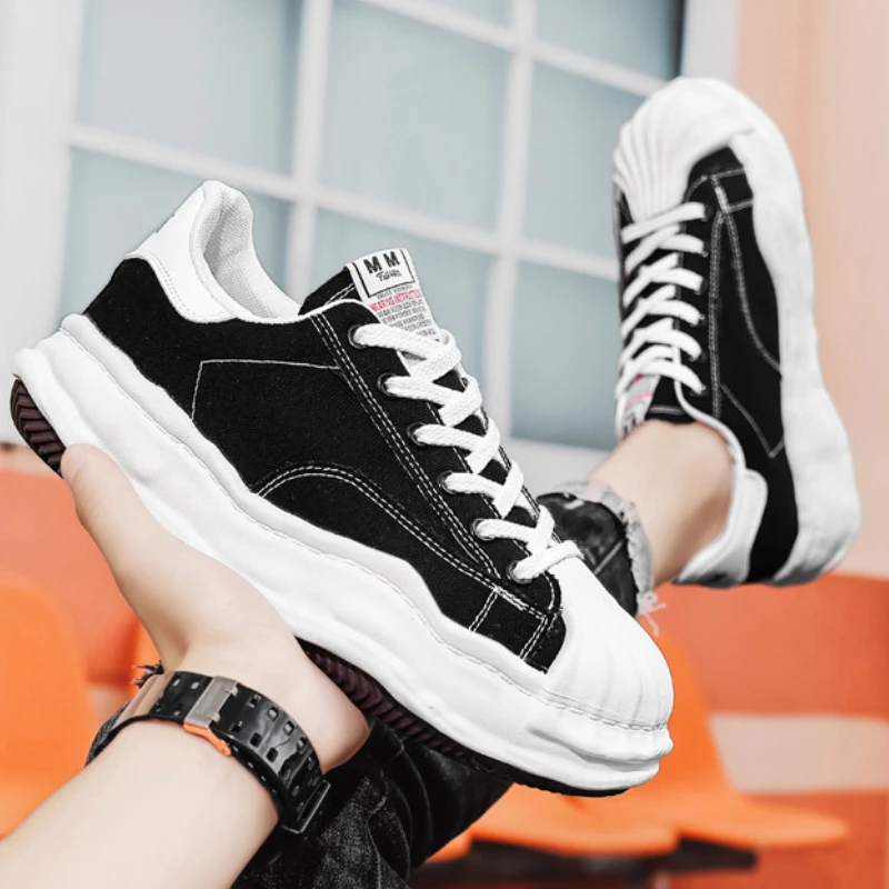 Same Style Thick Soled Canvas Sneakers for Men and Women Spring/summer 2024 Low Cut Casual Sports Sneakers