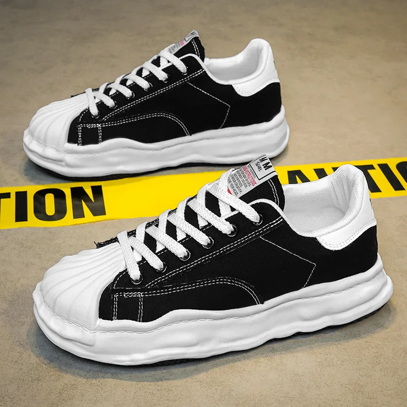 Same Style Thick Soled Canvas Sneakers for Men and Women Spring/summer 2024 Low Cut Casual Sports Sneakers - Image 2