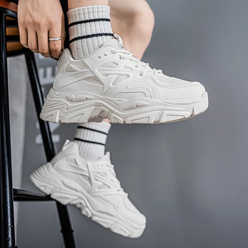 Men's casual sports shoes Four season new breathable Thick sole non-slip comfort outdoor running shoes students classic sneakers - Image 5