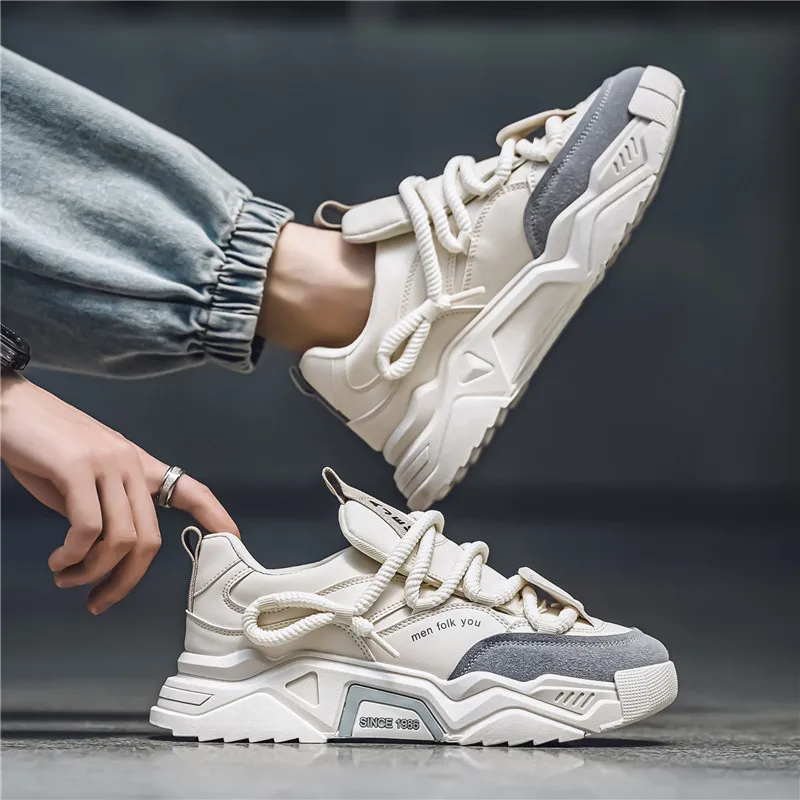 New Men's Casual Sneakers 2025 Spring Fashion Versatile Low-Top Skateboard Shoes for Men Suitable for Outdoor Sports - Image 2