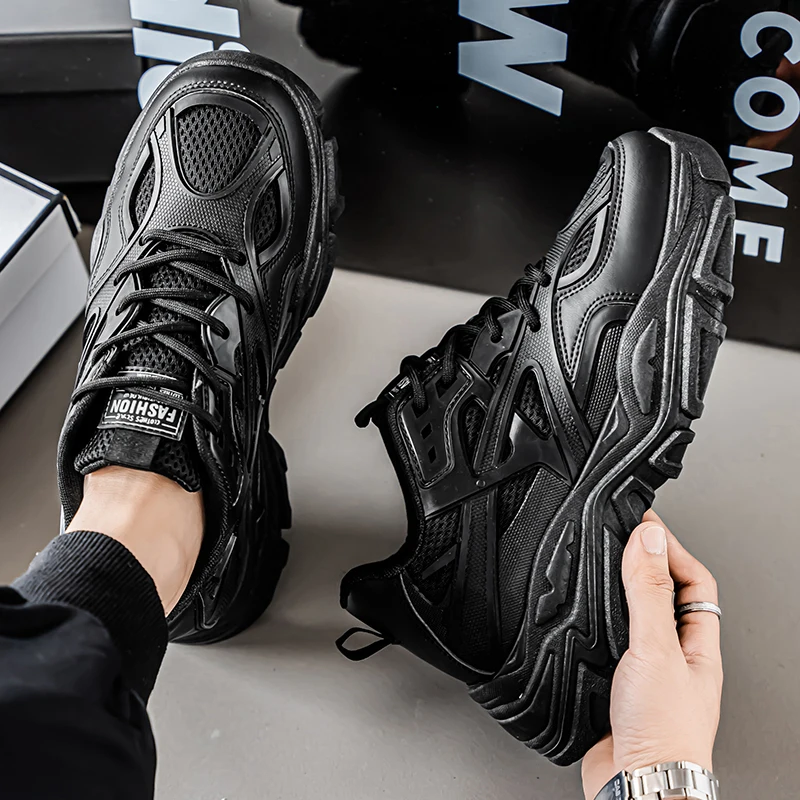 Men's casual sports shoes Four season new breathable Thick sole non-slip comfort outdoor running shoes students classic sneakers - Image 4