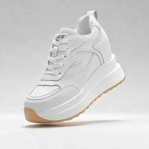 Fujin 10cm 4 inch Platform Wedge Sneakers Chunky Shoes Genuine Leather for Women Summer Shoes Autumn Walking Sneakers Fashion