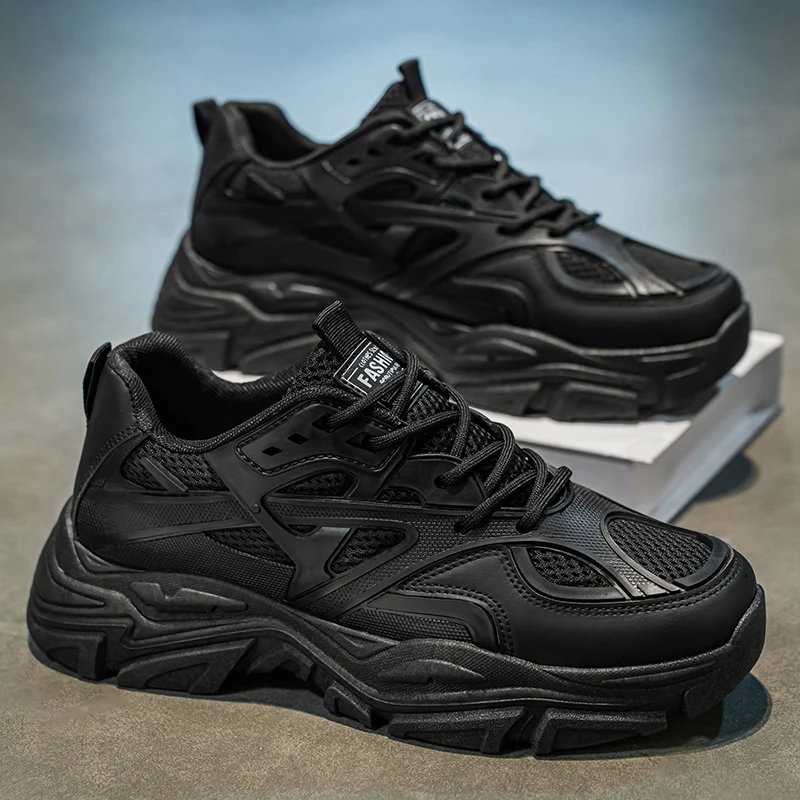 Men's casual sports shoes Four season new breathable Thick sole non-slip comfort outdoor running shoes students classic sneakers - Image 2